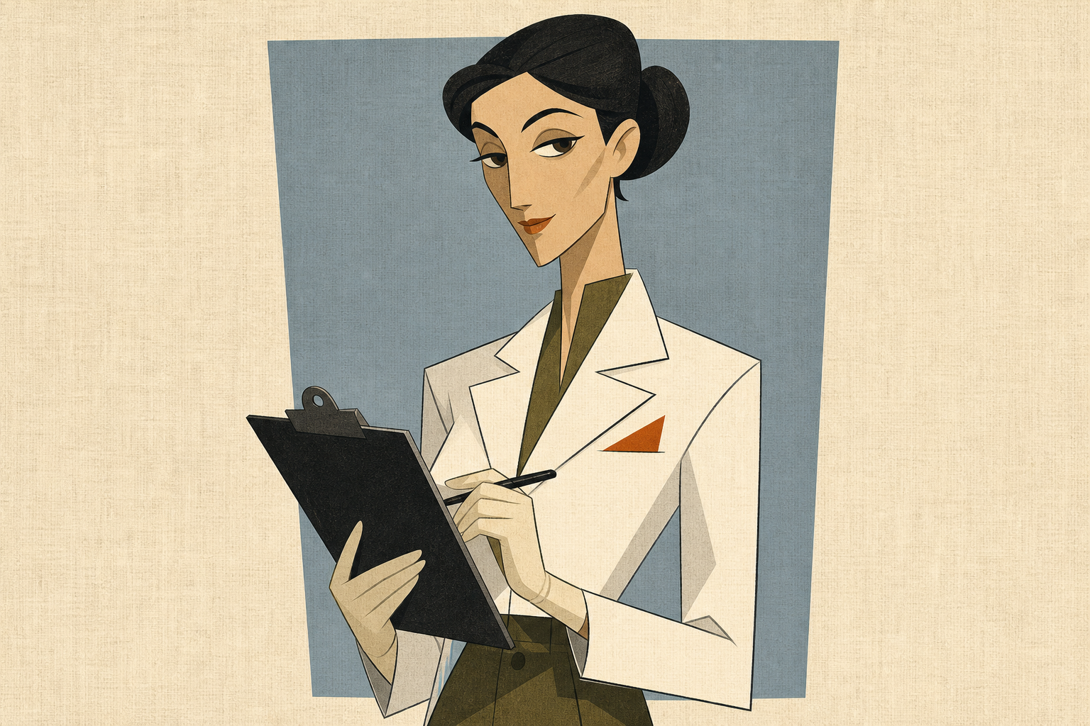 Illustration: confident operator with clipboard moving through secure areas unchallenged.